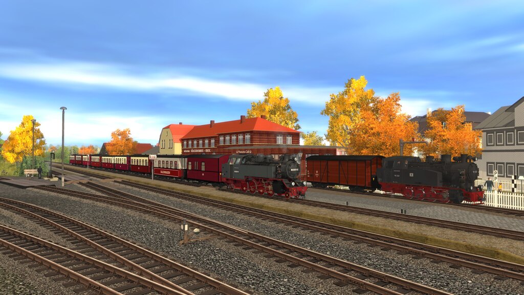 Goldener Herbst im Bahnhof Kühlungsborn West