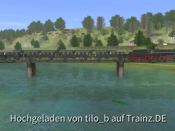 Brücke über die Ruhr in Bochum - Dahlhausen. Befahren mit Dampflok.