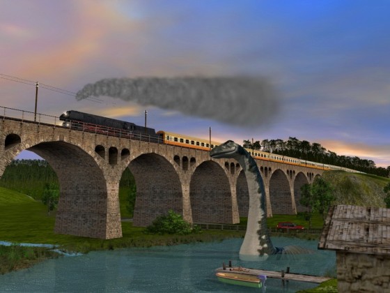 Blick auf die "Nessi-Brücke".