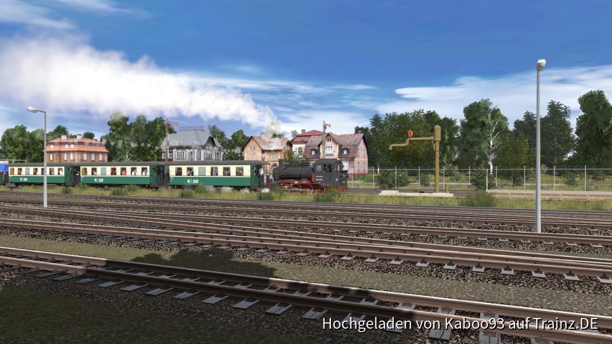 Zug aus Lauterbach kommt in Putbus an