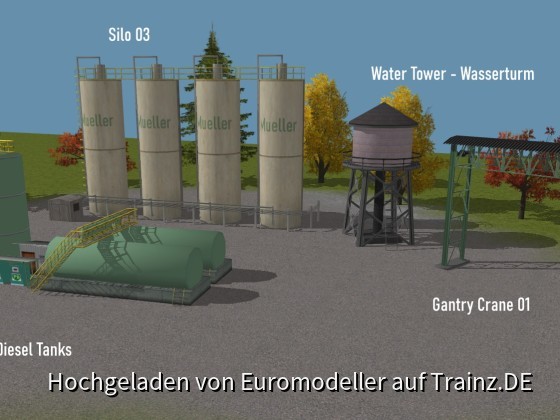 Silos, Diesel Tanks, Water Tower, Overhead Crane
