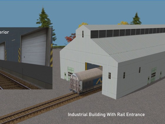 Industrial Building with rail entrance