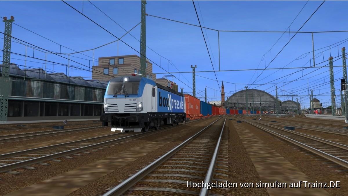 Vectron mit Containerzug in Bremen