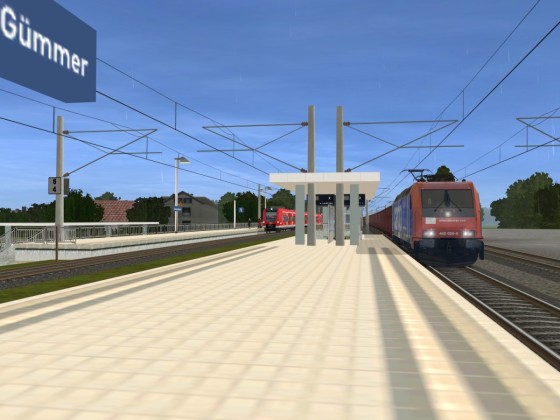Dedensen-Gümmer mit kleinem Wettrennen zwischen S-Bahn und Güterzug