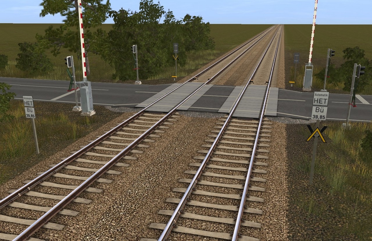 Kleines Bahnübergangsdiorama