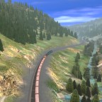 Essex Work Train approaching Marias Pass Summit